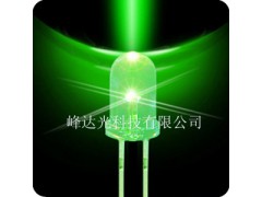 F5mm白發(fā)翠綠光 綠光圓頭超亮發(fā)光二極管-- 深圳市峰達光科技有限公司