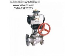 氣動(dòng)帶手動(dòng)球閥Q6S41F型-- 江蘇東閥流體設(shè)備有限公司