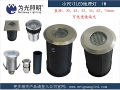 1W小尺寸地埋燈 LED嵌入式射燈 水下埋地燈-- 江門市為光照明科技有限公司