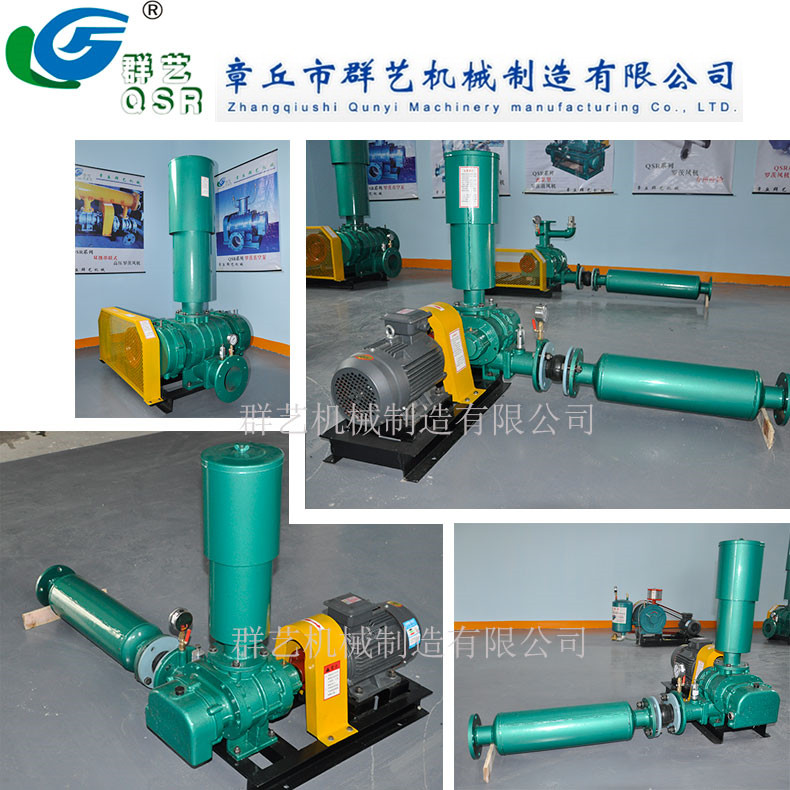 品質保證運行穩定風量大三葉羅茨鼓風機山東羅茨風機廠家-- 章丘市群藝機械制造有限公司