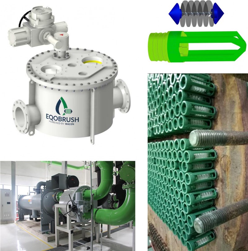冷水機組冷凝器毛刷自動在線清洗廣州偉控EQB-- 廣州偉控科技發展有限公司