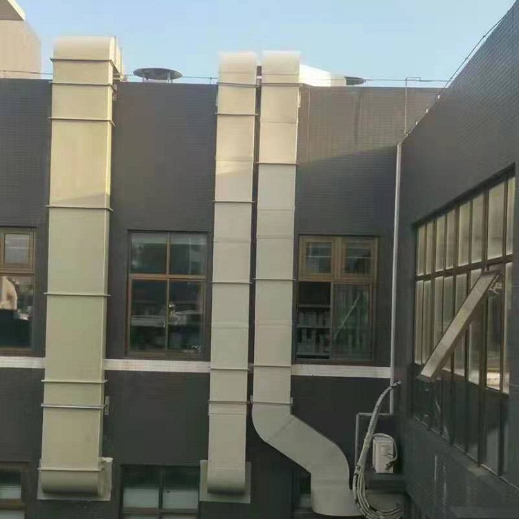 PP通風管道加工定制生廠廠家-圓形-方形-矩形等通風管道-- 陜西卓馳環保設備有限公司