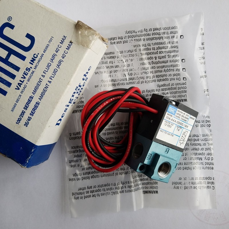 美國MAC型號35A-AAA-DDCC-1BK電磁閥-- 美國MAC閥門（中國）總公司