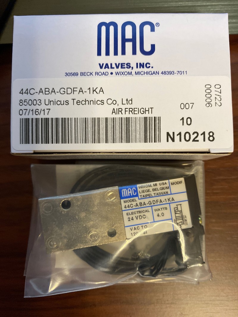 美國MAC型號44C-ABA-GDFA-1KA電磁閥-- 美國MAC閥門（中國）總公司